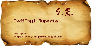 Iványi Ruperta névjegykártya