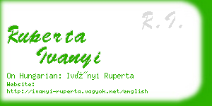 ruperta ivanyi business card